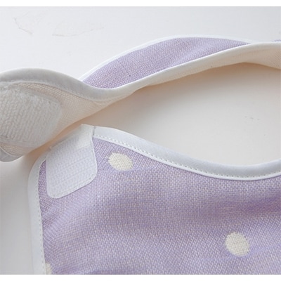 ガーゼスタイ+ガーゼハンカチのセット(水玉PA)