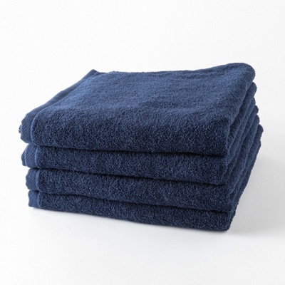 泉州産バスタオル4枚・ネイビー