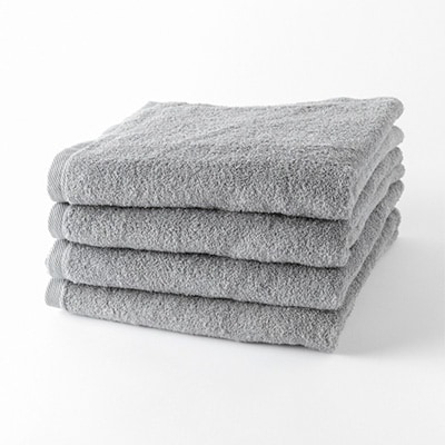 泉州産バスタオル4枚・グレー