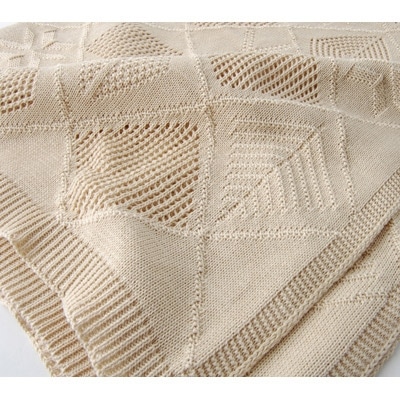 コットン ニットブランケット(すかし)