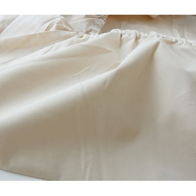 フィットシーツ　シングルサイズ(淡ベージュ) 105×210cm