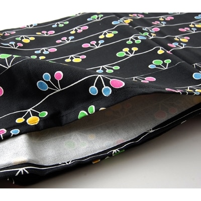 nordic+japanテーブルクロス(ツボミ・ブラック)