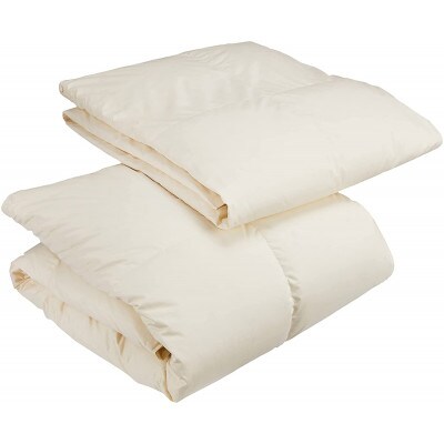 【洗える】春夏用羽毛肌掛け布団シングルダウン90%クリーム2枚セット抗菌防臭防ダニ立体キルト