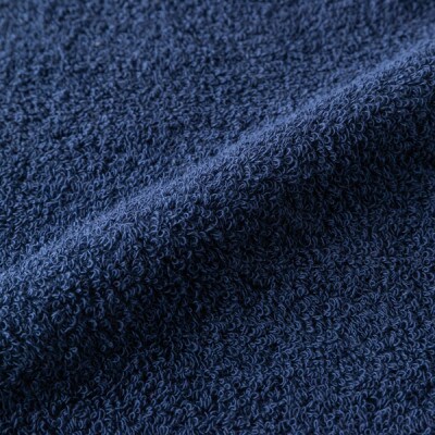 泉州産バスタオル800匁ポークフェイスの刺繍入り　色:ネイビー3枚セット