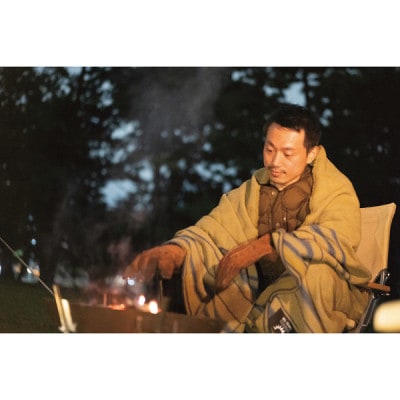 ベルテンポ　燃え広がらない毛布　ベージュ