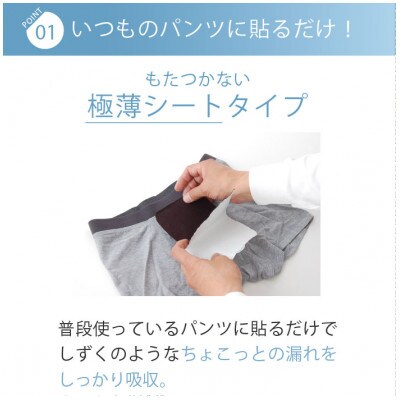 ピタガード 男性用 尿漏れ対策 吸水シート 3枚組 Sサイズ ネイビー