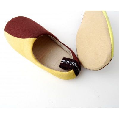 minimynimo ルームシューズ リネン キッズ#6 (BW+LE)