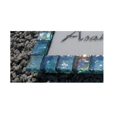 ガラスモザイク表札「Candy」アクアブルー