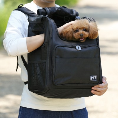 PFIキャリーバッグModern　ブラック　ペット防災×アウトドアペットキャリー