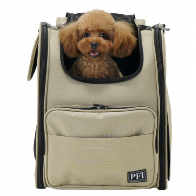 PFIキャリーバッグModern　ベージュ　ペット防災×アウトドアペットキャリー