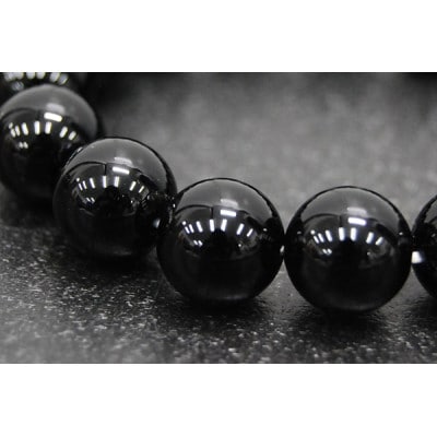 ブラックオニキス「自己防衛の石/魔除け」天然石/半貴石 ブレスレット【配送不可地域：沖縄県】