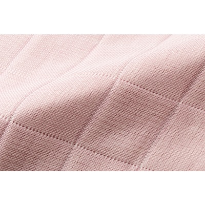 コーマ糸を使った綿100%4重ガーゼケット　ピンク