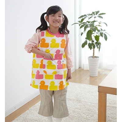 nordic+japan 子どもエプロン (キッチン・ツボミ・ブラック)※ブロード素材