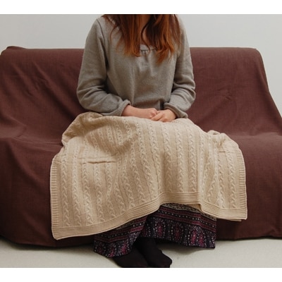 コットン ニットブランケット(すかし)