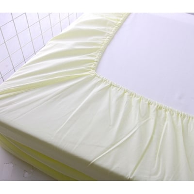 フィットシーツ　シングルサイズ(淡ベージュ) 105×210cm