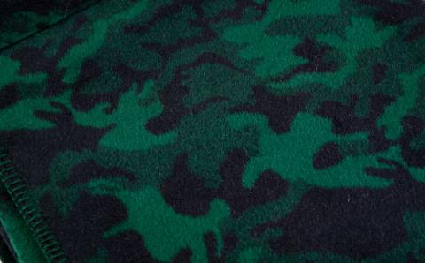 綿毛布(毛羽部分)　迷彩柄