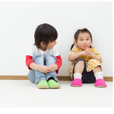 minimynimo ルームシューズ リネン キッズ#8 (VA+BN)