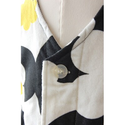 子どもエプロン  (キッチン・モダニズム・ブラック) ※パイル素材