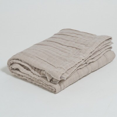 8重ガーゼケット　シフォン　軽量タイプ　綿100%　シングルサイズ　ベージュ　日本製