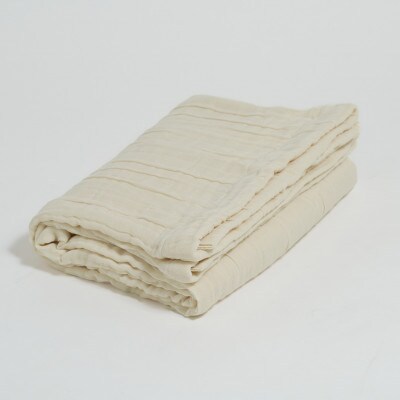 8重ガーゼケット　シフォン　軽量タイプ　綿100%　シングルサイズ　アイボリー　日本製