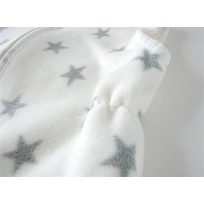 nordic+japan　綿毛布の子供用ロングスリーパー  スター・グレー