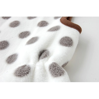 nordic+japan　綿毛布の子供用ロングスリーパー  水玉BW