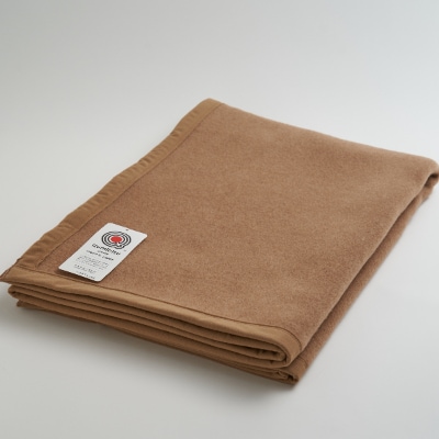 キャメル毛布　ハーフサイズブランケット　140cm×100cm　お昼寝にもどうぞ