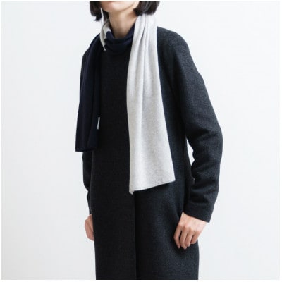 ベビーカシミヤ Baby Cashmere 配色マフラー