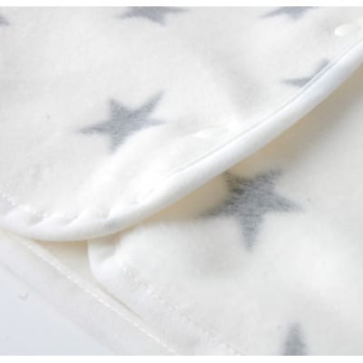 nordic+japan　綿毛布 子供用 スリーパー ミディアム(スター・グレー)