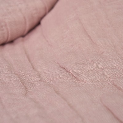 綿100%　5重ガーゼケット　シングルサイズ　キルト風ダイヤ柄　ピンク