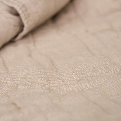 綿100%　5重ガーゼケット　シングルサイズ　キルト風ダイヤ柄　ベージュ