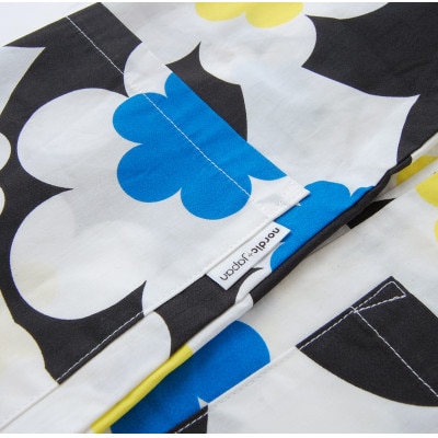 大人エプロン (クロスタイプ・ツボミ・ブラック)※ブロード素材