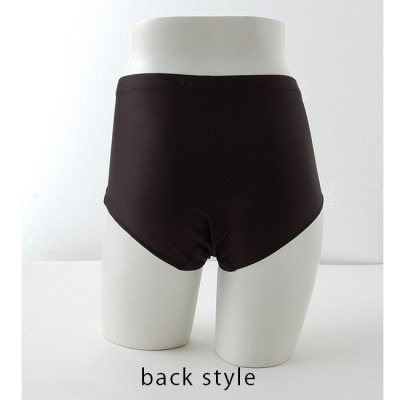 吸水布付き ストレッチショーツ ブラック M 女性用