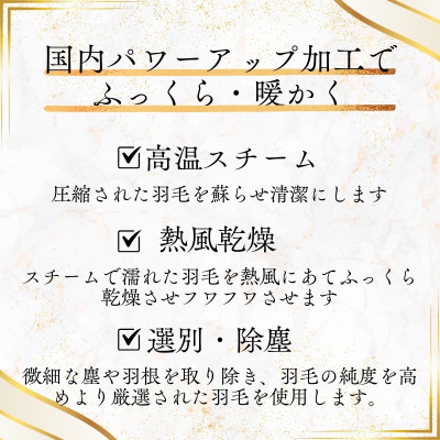〈超長綿100%60番手サテン織〉羽毛布団 本掛け クイーン ホワイトダックダウン93%Dp380