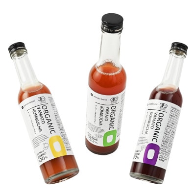 砂糖を使わず「アガベ」で発酵させた3種のオーガニック(有機)コンブチャ　(280ml×12本)