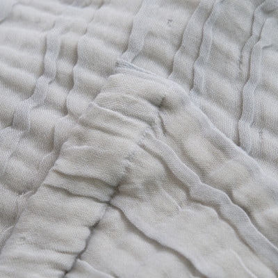 8重ガーゼケット　シフォン　軽量タイプ　綿100%　シングルサイズ　ブルー　日本製