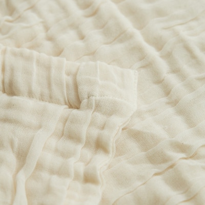 8重ガーゼケット　シフォン　軽量タイプ　綿100%　シングルサイズ　アイボリー　日本製