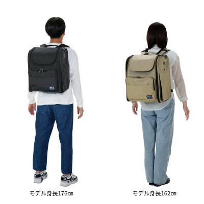 PFIキャリーバッグModern　ブラック　ペット防災×アウトドアペットキャリー