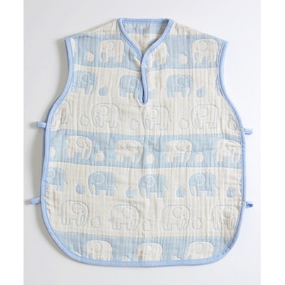 ぞうさんの五重ガーゼスリーパー(ブルー)