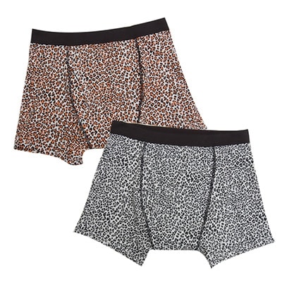 俺のボクサーパンツ ヒョウ柄 2枚組(Mサイズ)  軽失禁用 尿もれパンツ