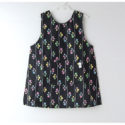 nordic+japan 子どもエプロン (キッチン・ツボミ・ブラック)※ブロード素材