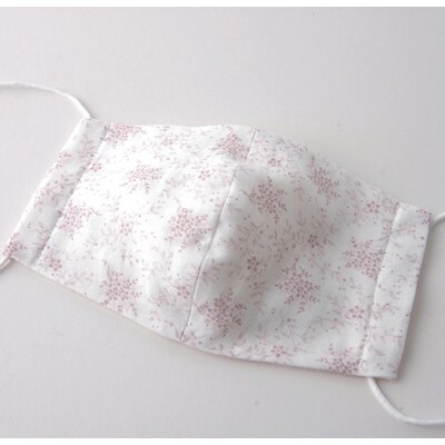 立体マスク 大人用(ミニフラワー・ラベンダー) 3枚セット