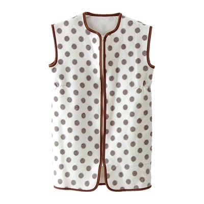 nordic+japan　綿毛布の子供用ロングスリーパー  水玉BW