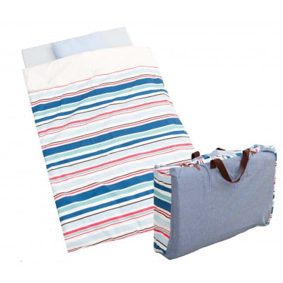 お昼寝布団セット (デニムボーダー)