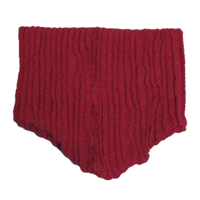 遠赤ネックカバー(縞柄・エンジ)