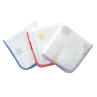 ガーゼハンカチ 色おまかせ 3枚セット