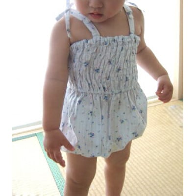 【プフ・エ・プワル】かぼちゃパンツ 70サイズ(ブルー)