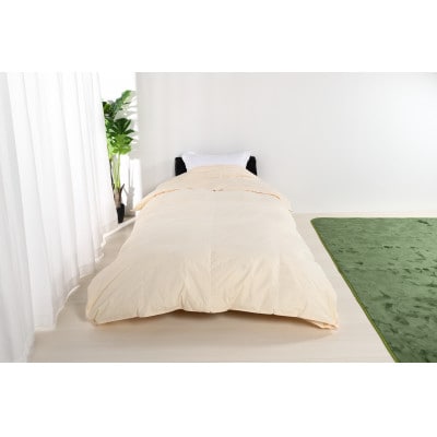 【超帳綿100%】羽毛掛け布団ダブル二枚合わせ超長綿使用一年使用可能ダウン93%防臭羽毛ふとん