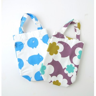 nordic+japanの保冷ランチバッグ　2個セット(ブタ・ブルー+モダニズムPA)