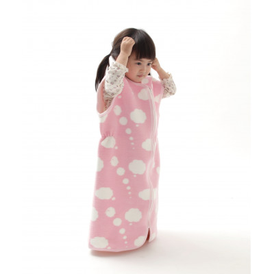 nordic+japan　綿毛布の子供用ロングスリーパー  ヒツジ・ピンク